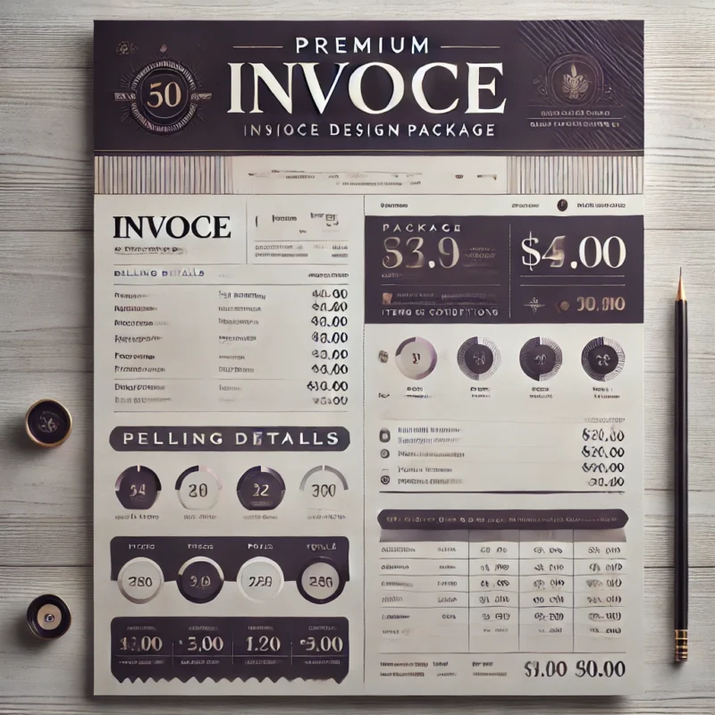 Package Design Invoice Example Standard Invoice Design Package – Zr Digital Expert LLC