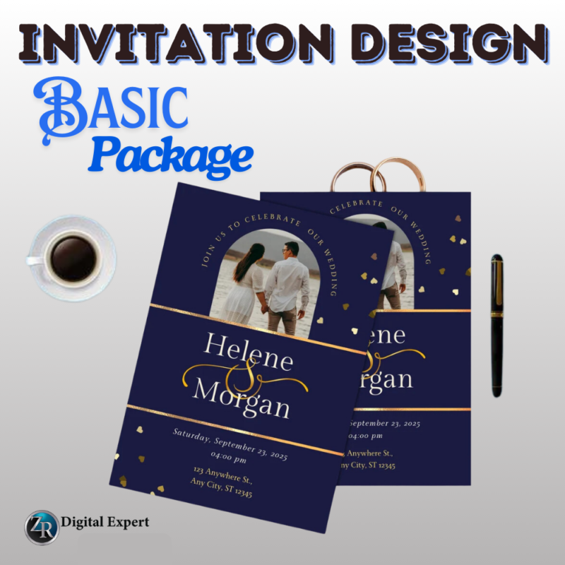 Basic Invitation Design Package Deposit