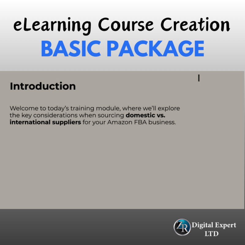 Basic eLearning Course Creation Package ...