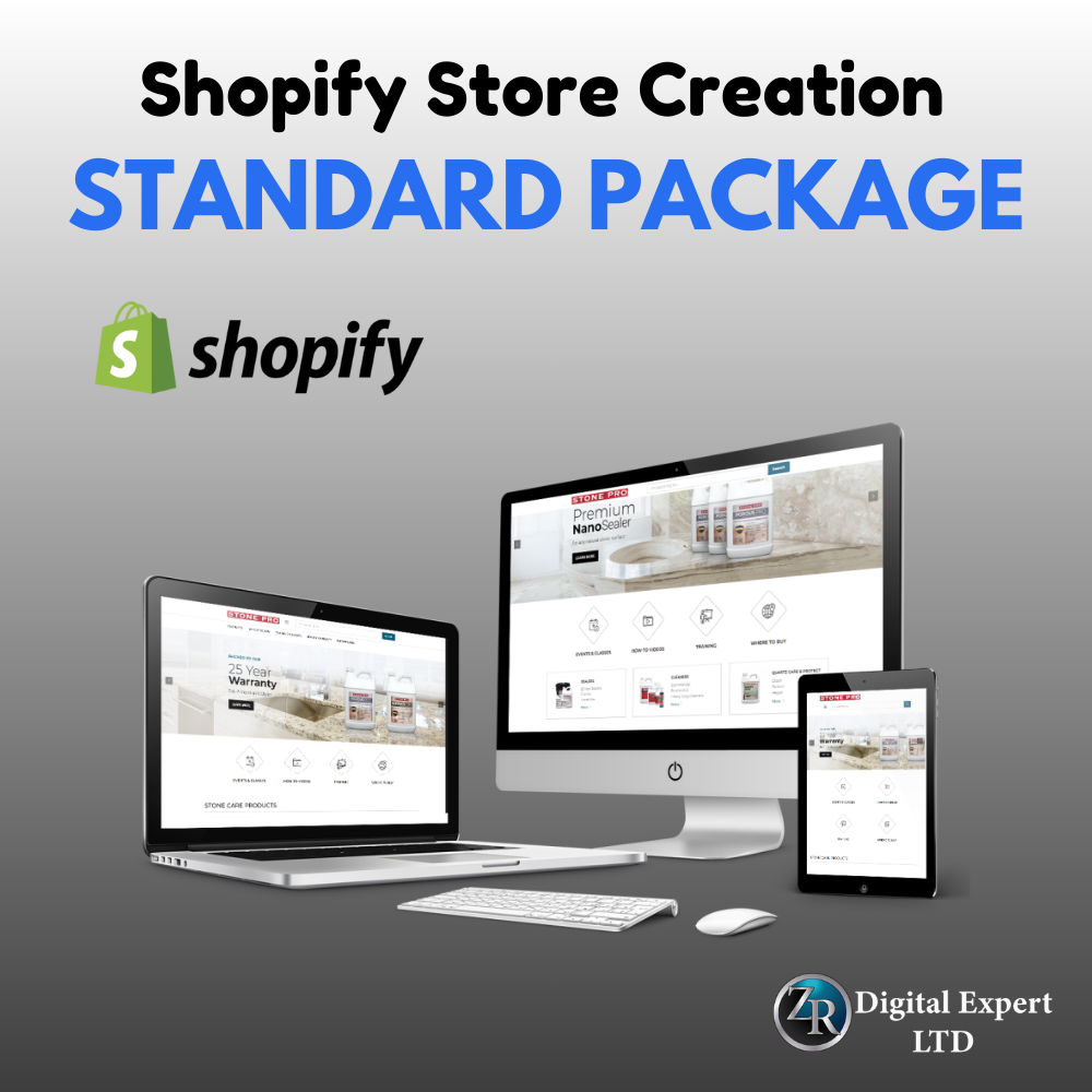 2- Standard Shopify Standard Shopify Store Creation Package ...