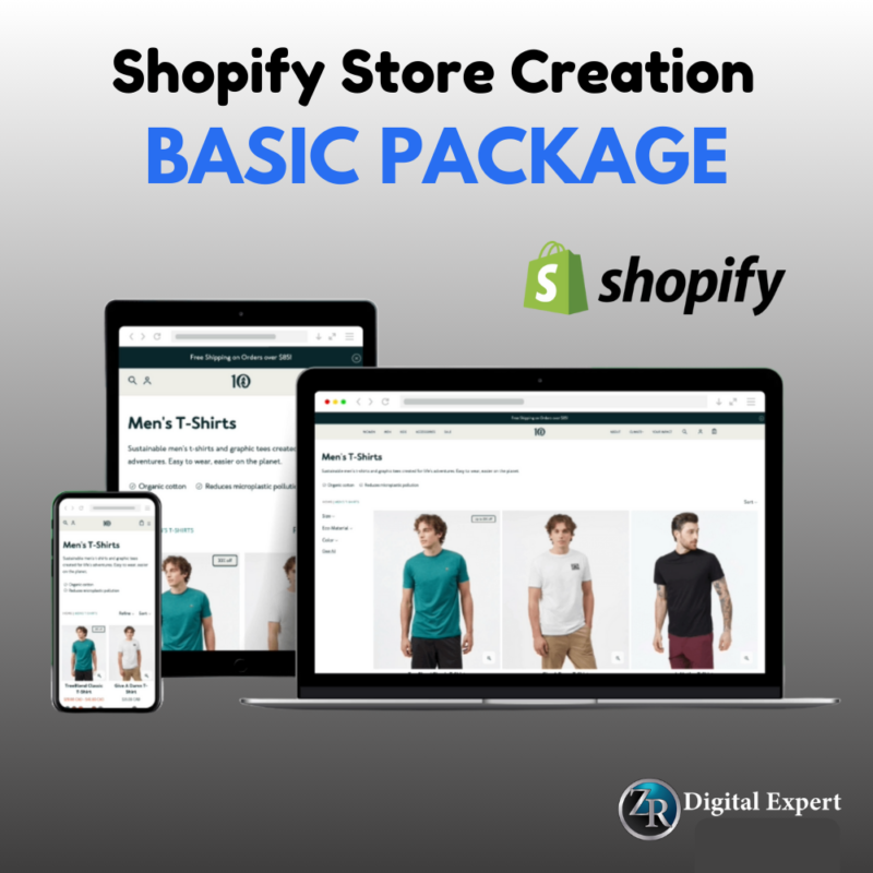 Shopify_1 Basic Shopify Store Creation Package Deposit