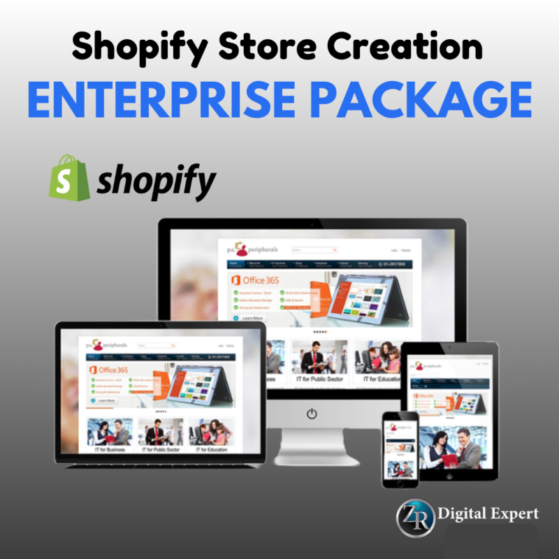 Shopify_4 Enterprise Shopify Store Creation Package Deposit